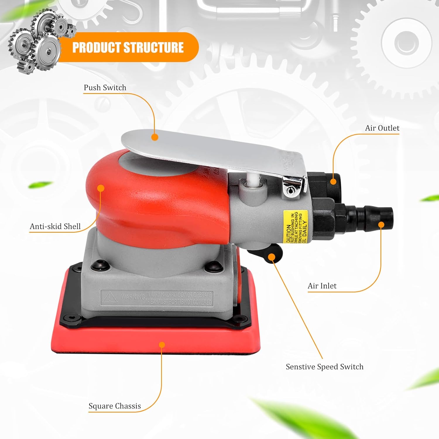 Square Pneumatic Palm Sander