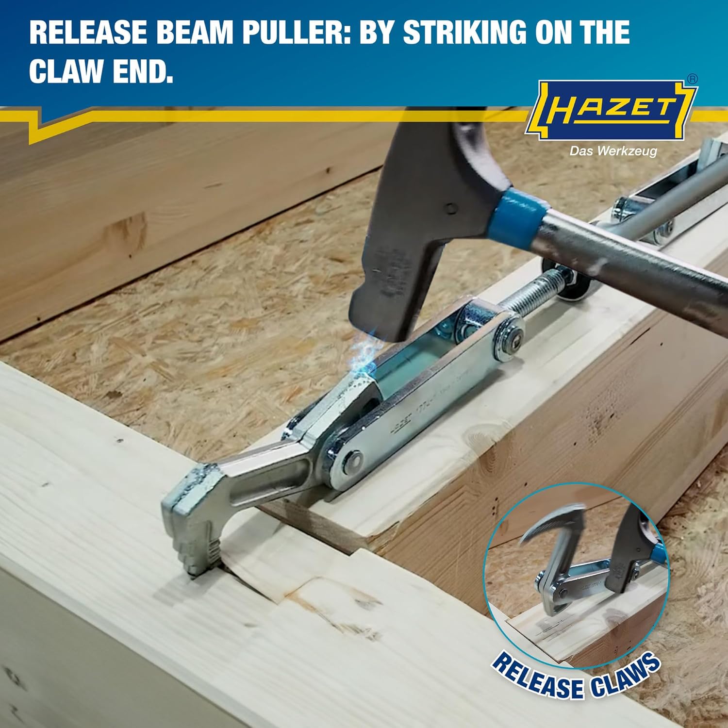 Beam Puller 1774-1 – Timber Clamp & Pull Tool | 4.53" Stroke, TR16x5 Thread