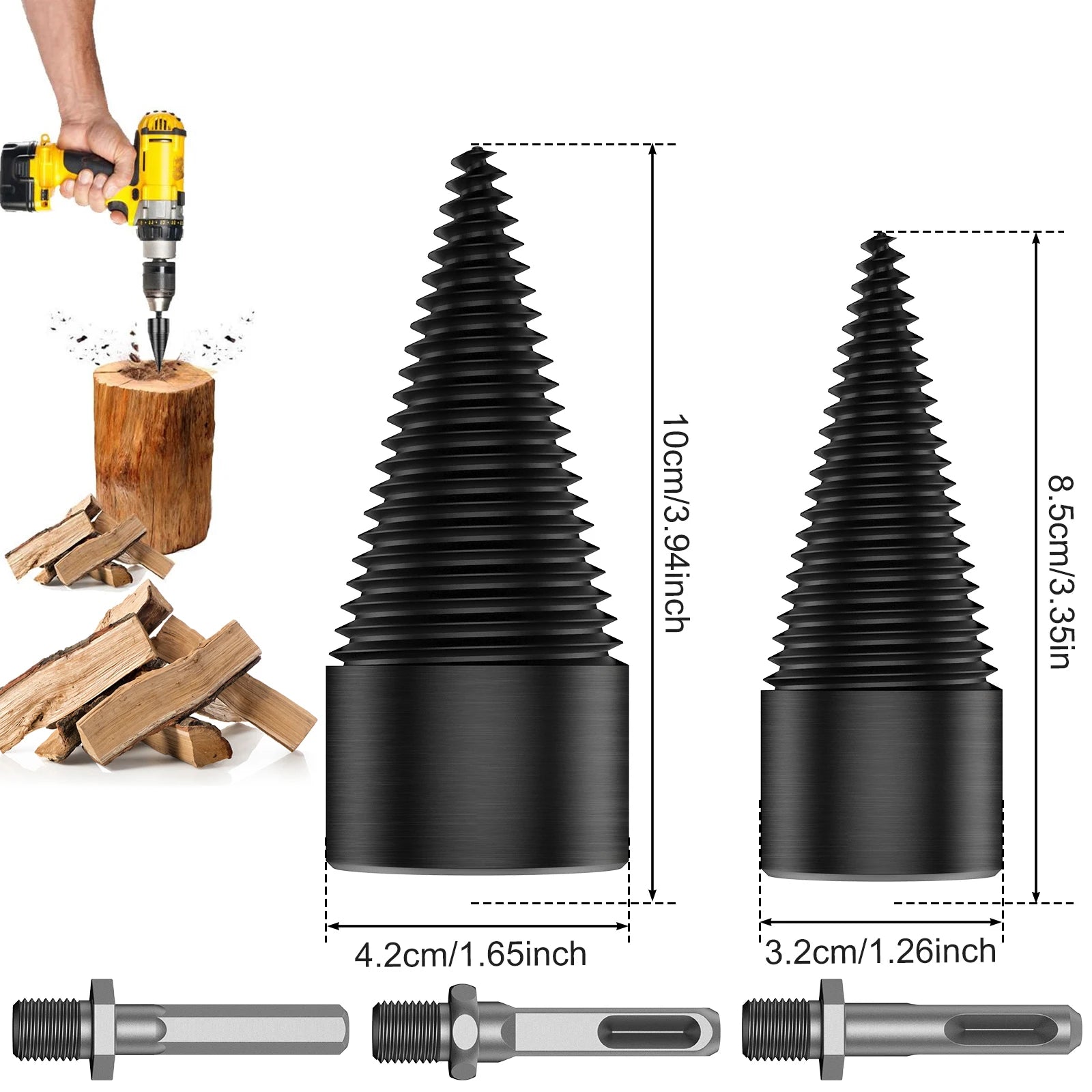 Log Splitter Screw Cones Drill Bit 
